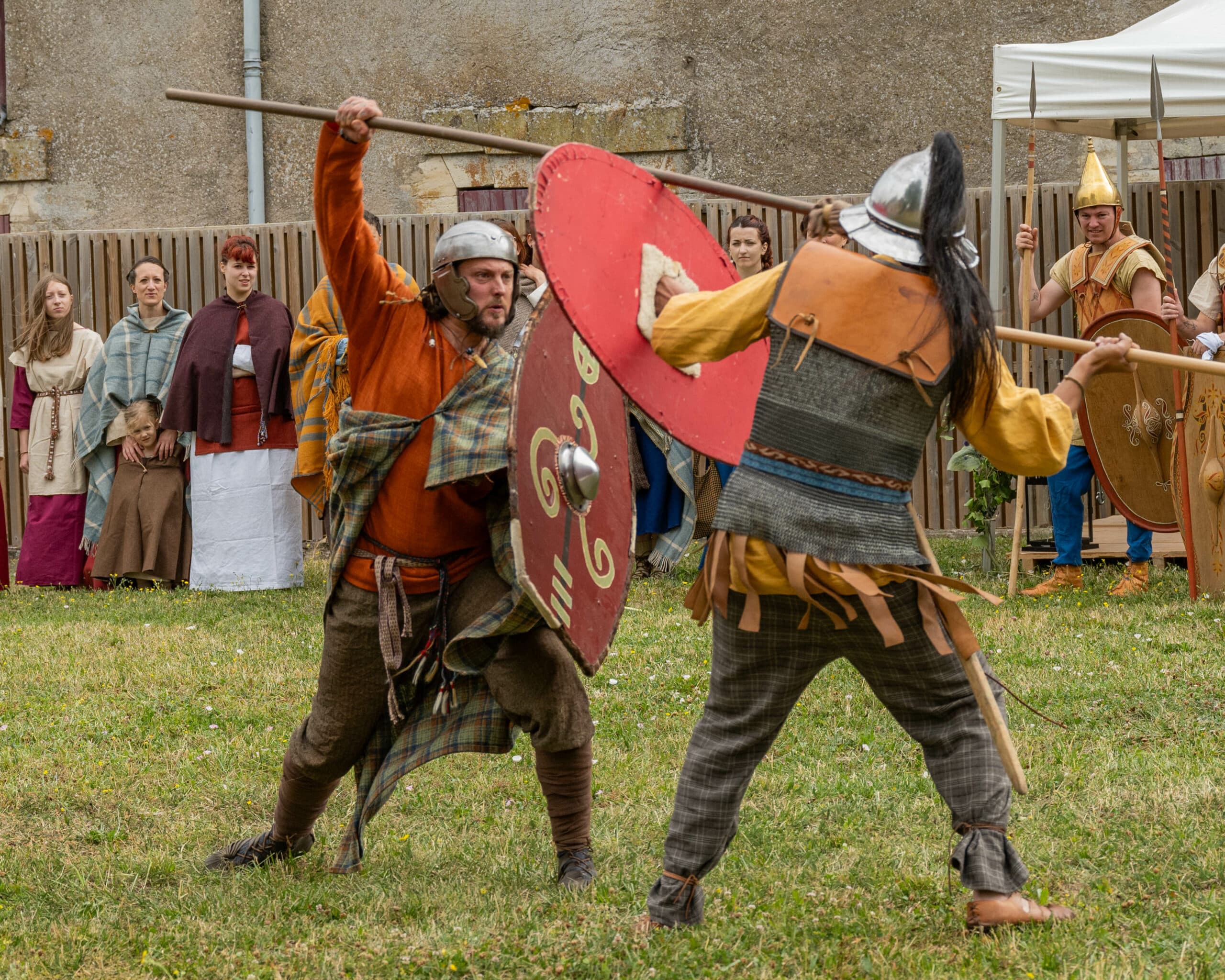 Animation lors de la fête gauloise au Musée départemental du Sel
