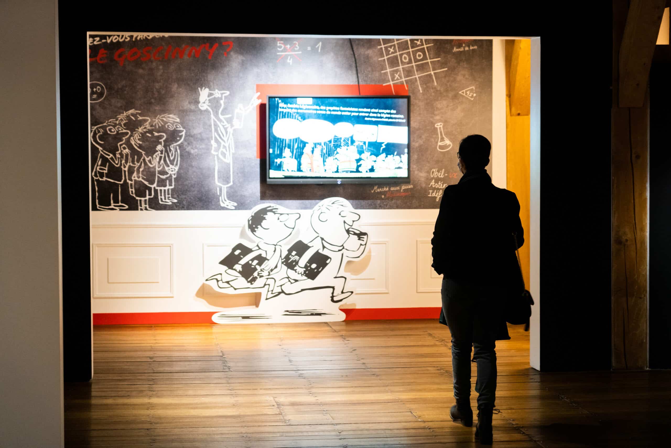 Photographie de l'exposition Goscinny au Château de Malbrouck