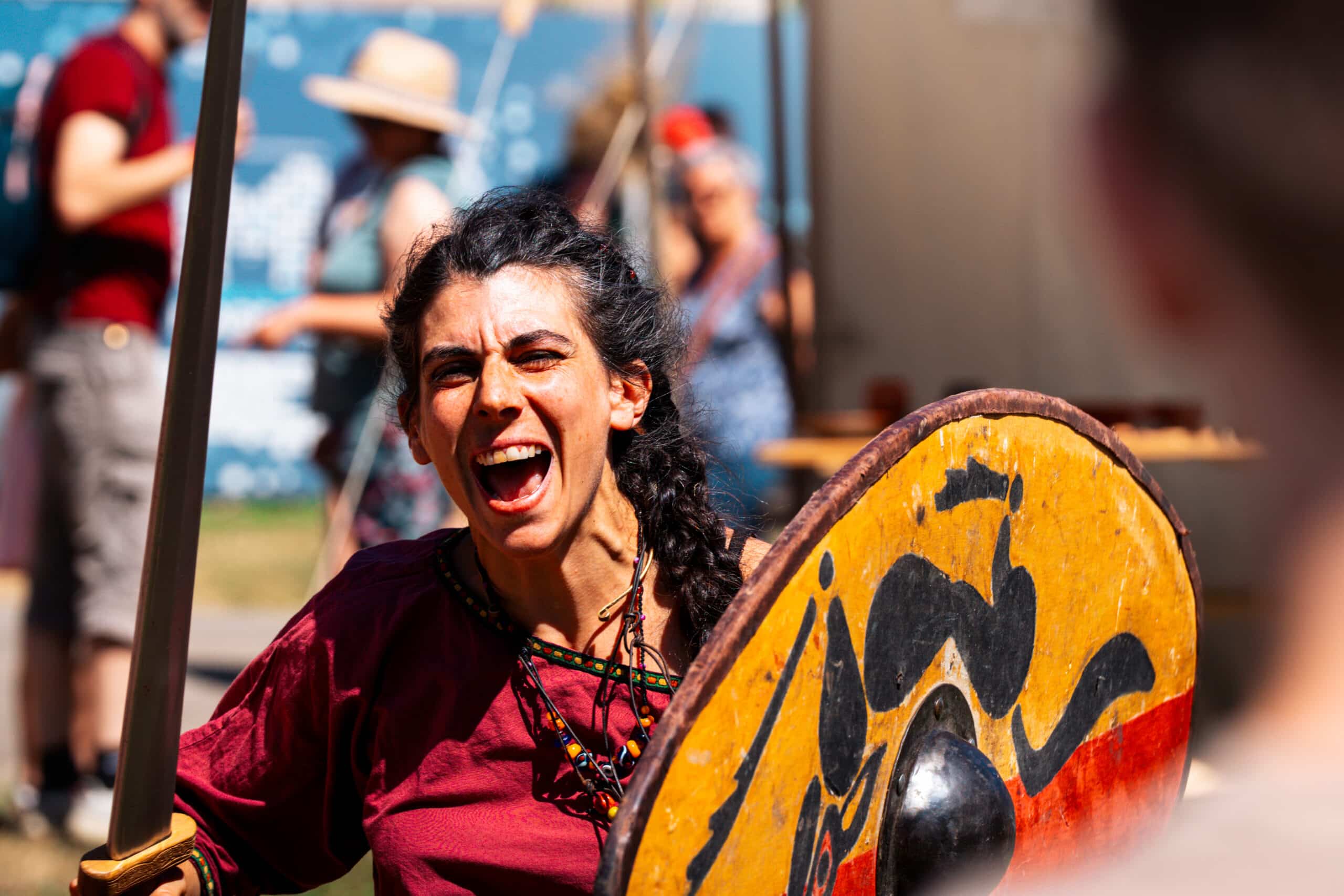 Reconstitution de combats gaulois au Musée départemental du Sel