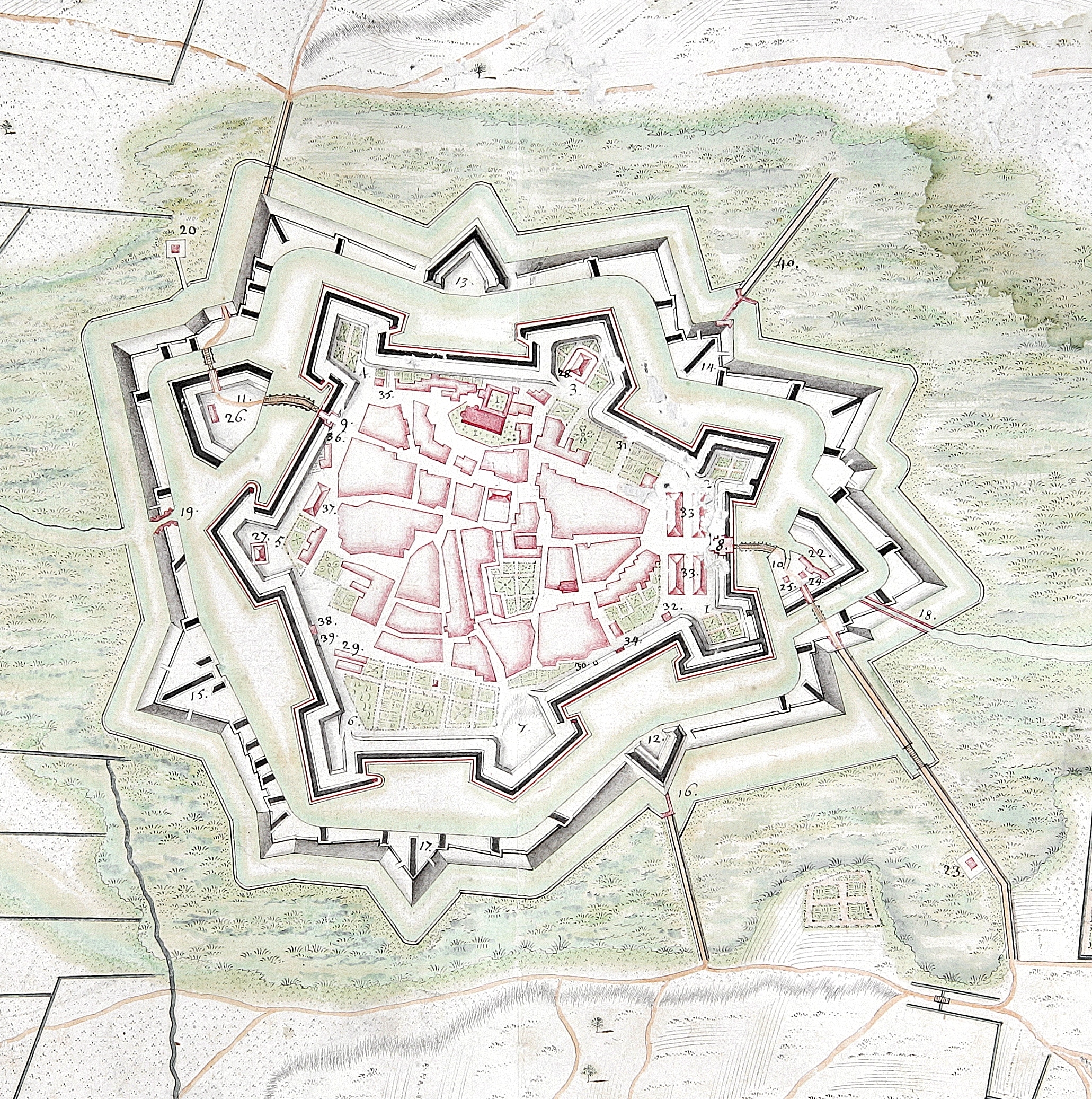Carte des fortifications Vauban des Archives de la Moselle