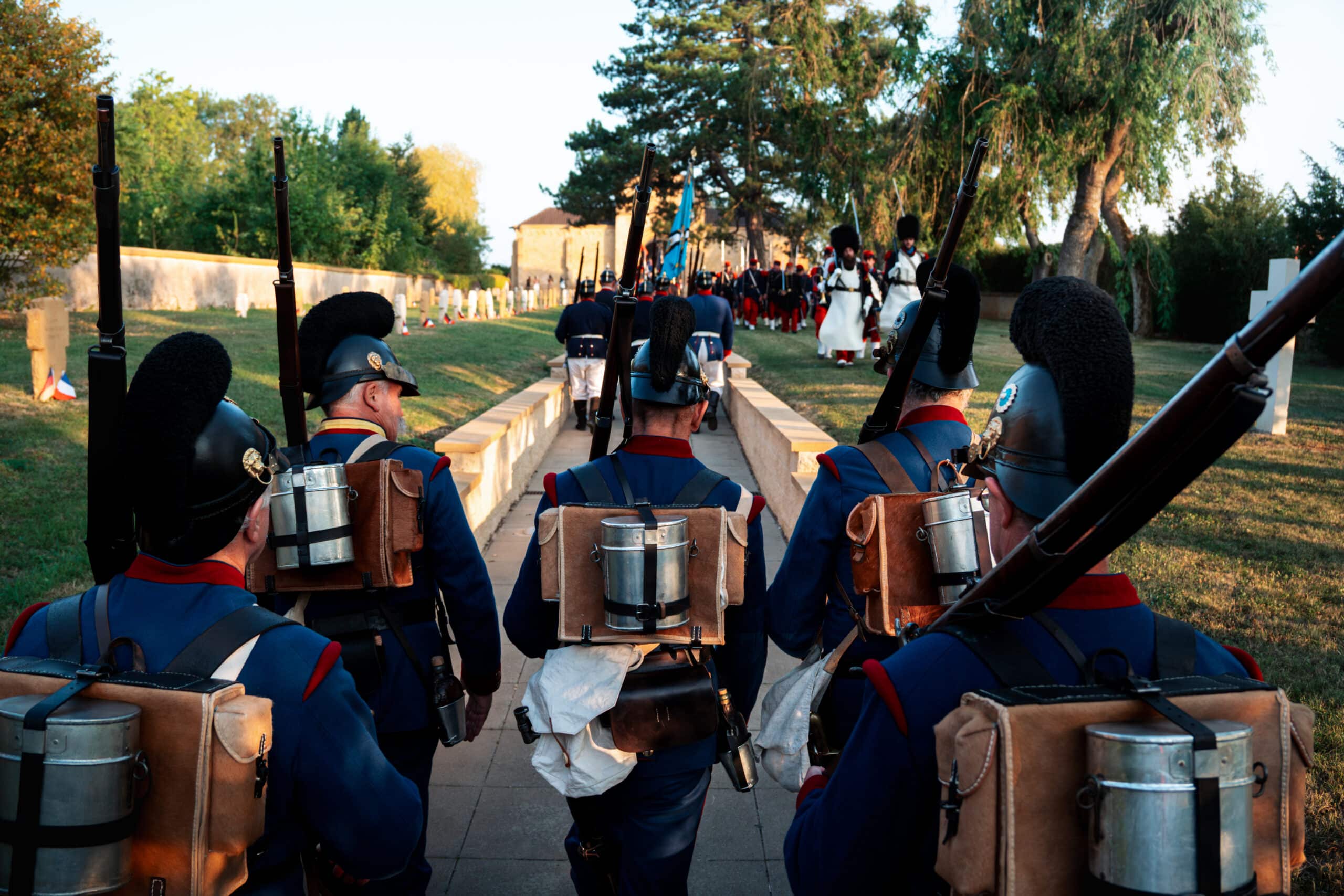 Représentation officielle avec des tenues de l'époque au Musée de la Guerre de 1870 et de l'Annexion