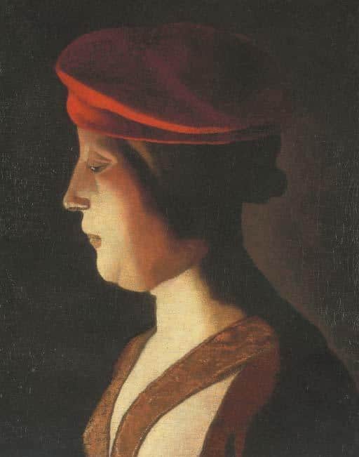 Tableau représentation un profil de femme au Musée départemental Georges de La Tour
