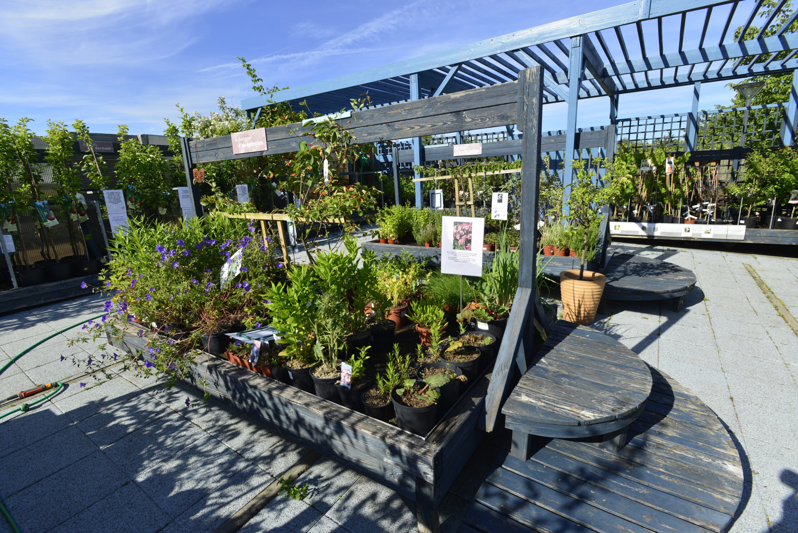 Photographie d'une partie d'une des serres des Jardins Fruitiers de Laquenexy