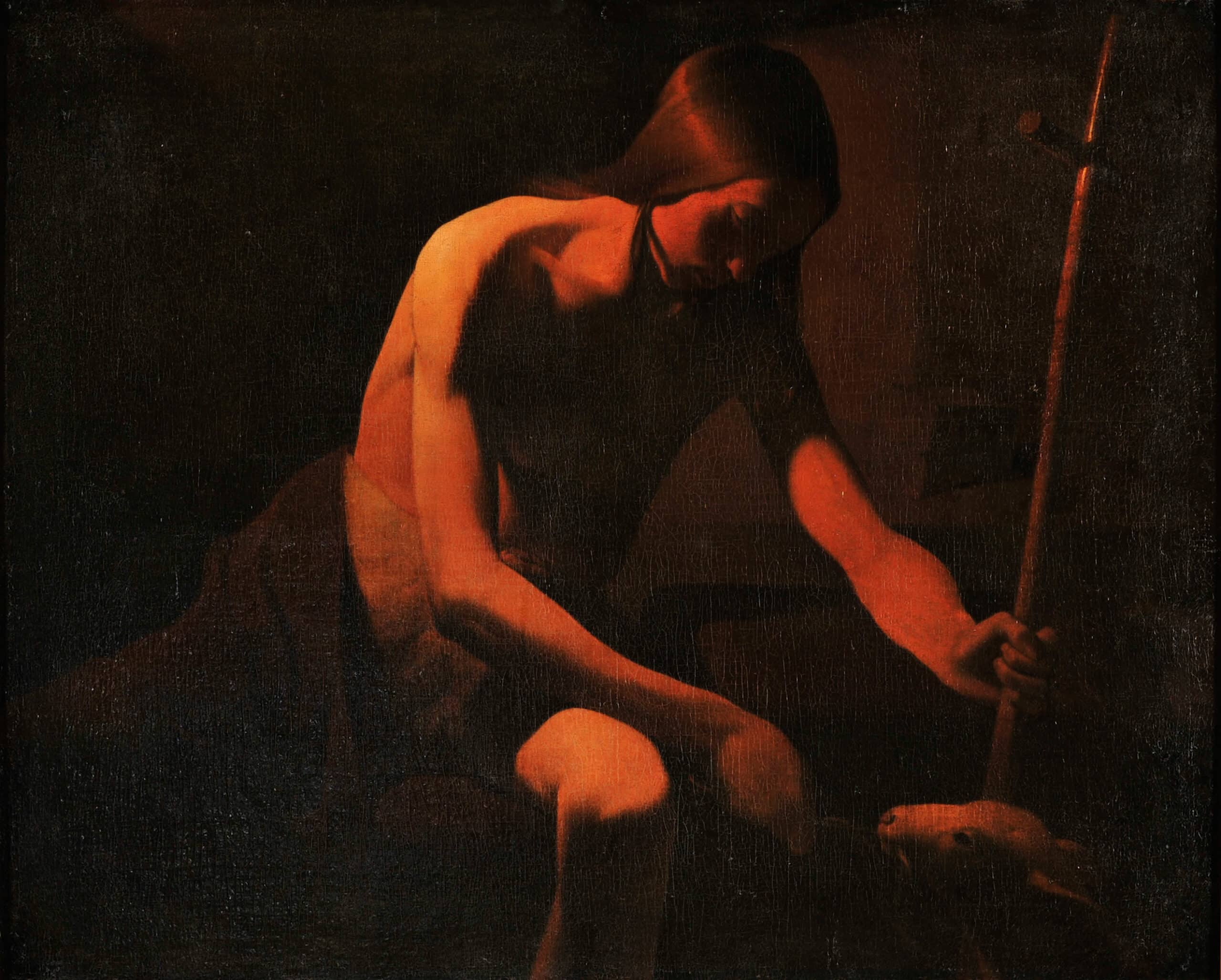 Tableau de Jean-Baptiste dans le désert au Musée départemental Georges de La Tour