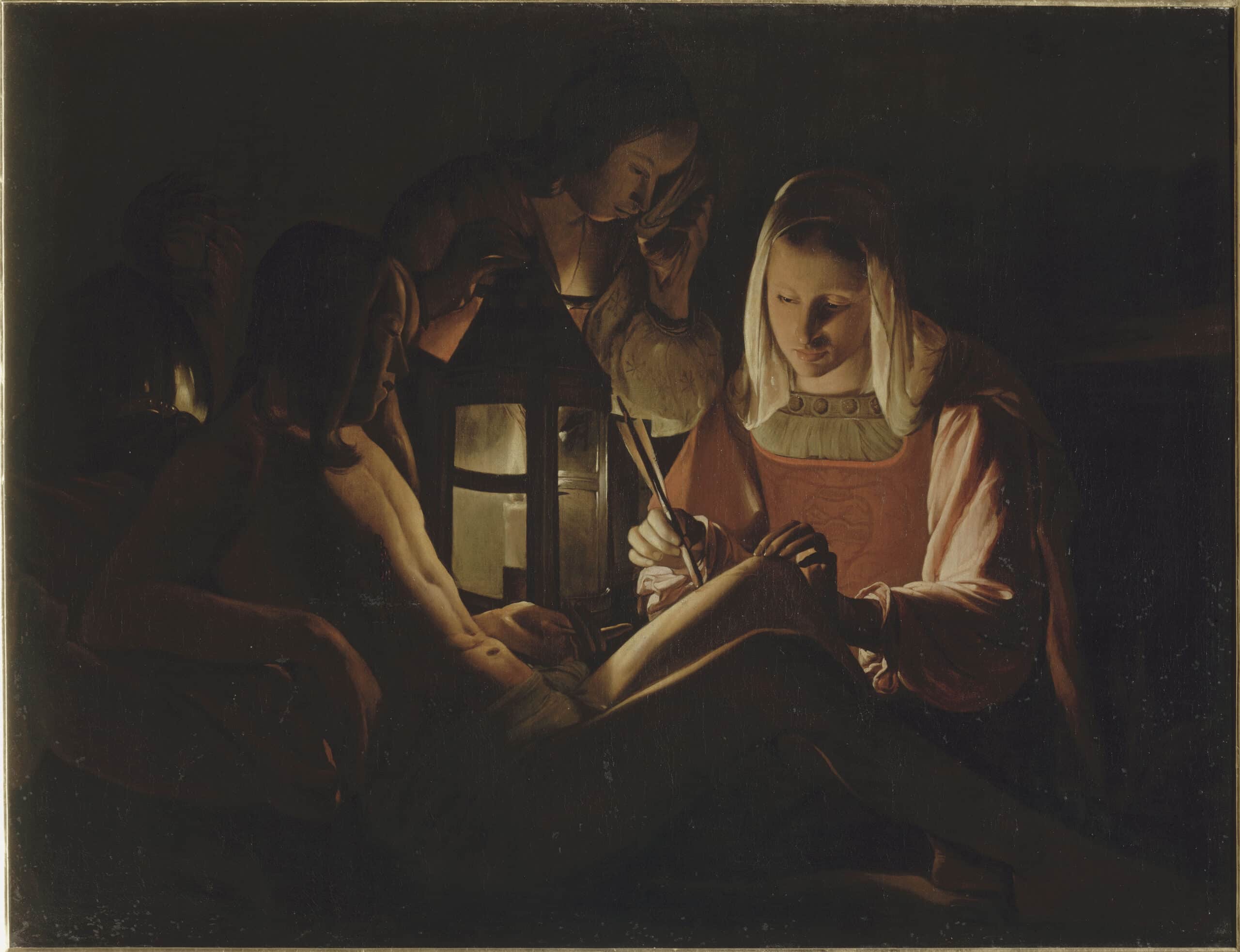 Tableau représentant Saint-Sébastien à la lanterne au Musée départemental Georges de La Tour