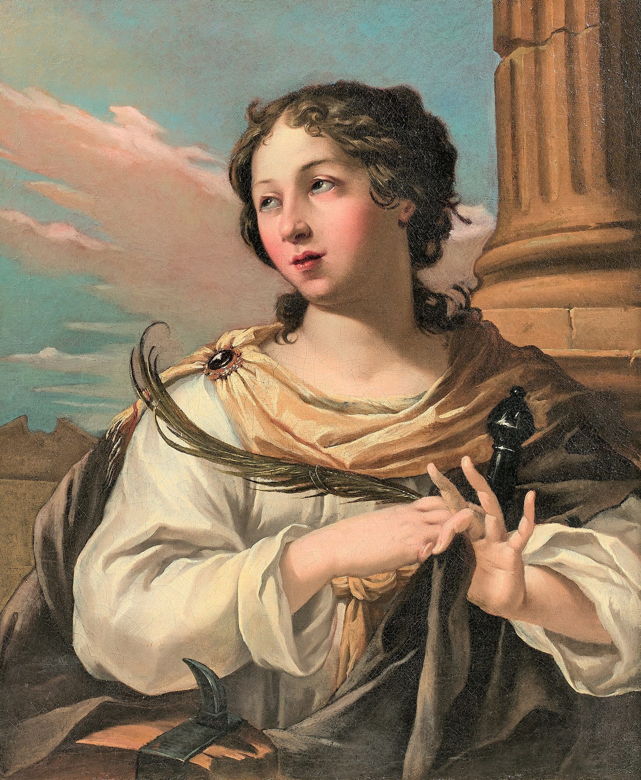 Tableau représentant Sainte-Catherine Alexandrie au Musée départemental Georges de La Tour