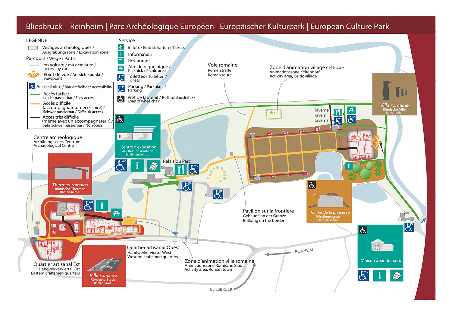 Plan détaillé des accès PMR